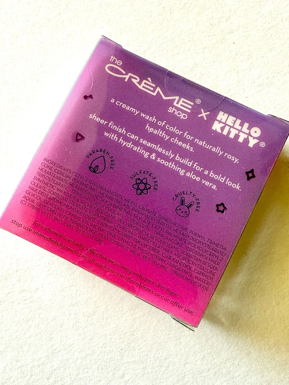 The Crème Shop x Hello Kitty Cheeky Cutie Blush Balm - Cheeky Pinky 2.5g NEW